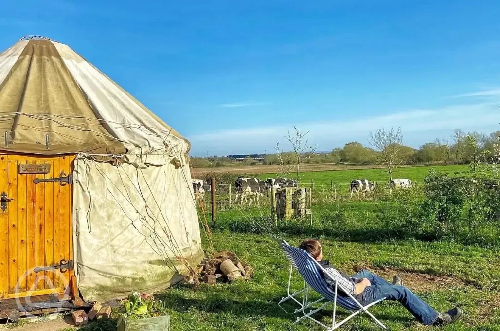 Yurt with countryside views