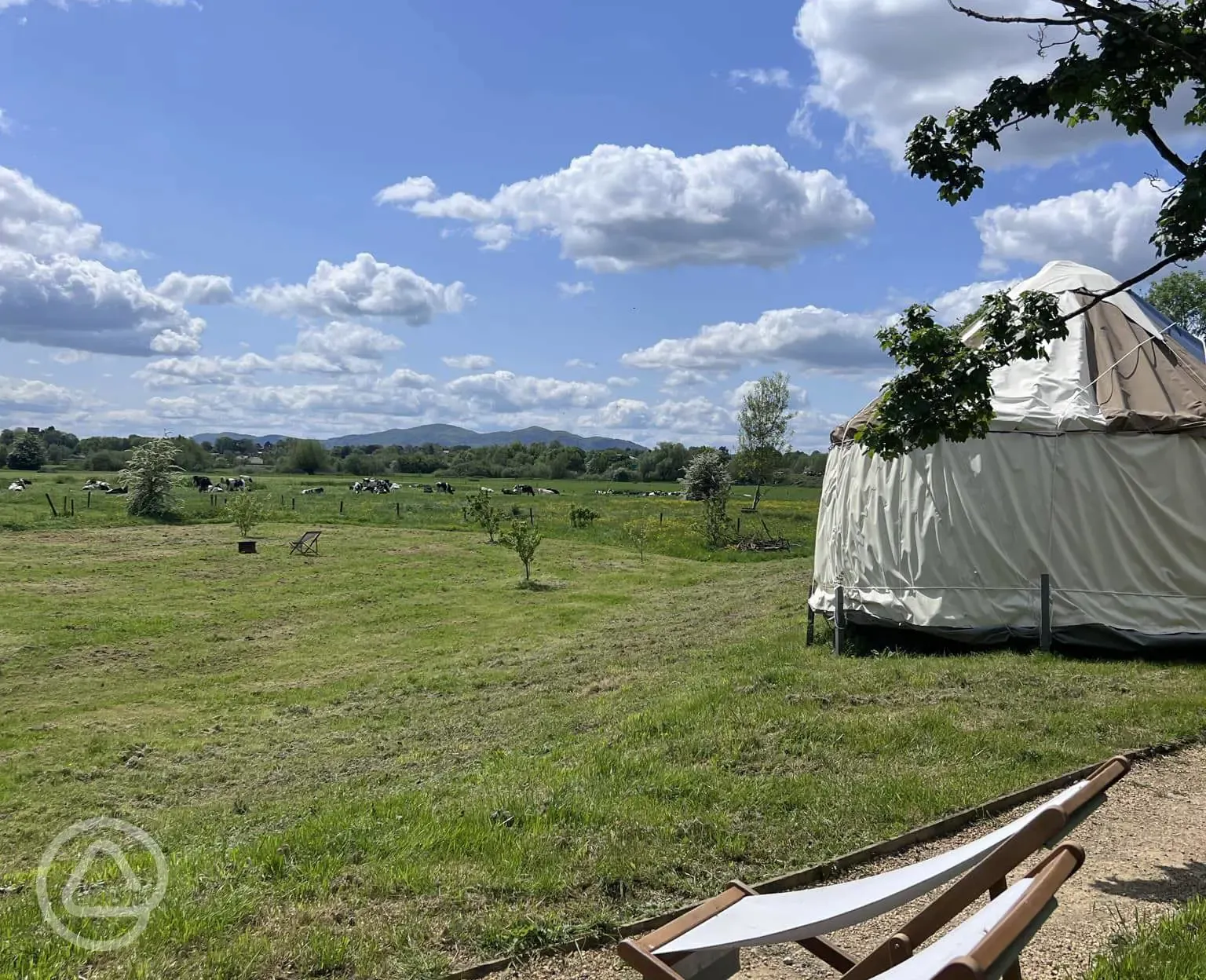 Yurt and outdoor seating