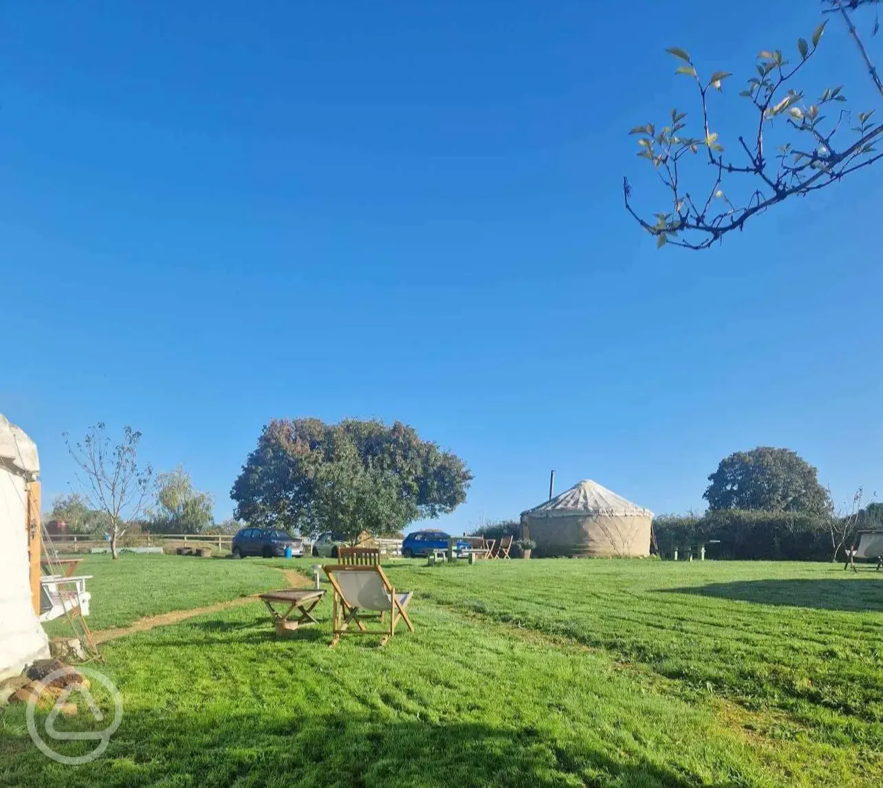 Yurts and outdoor seating