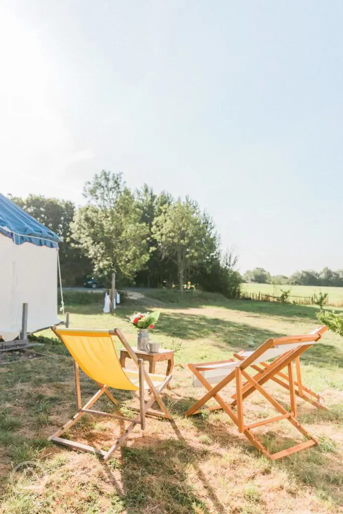 Yurt outdoor seating