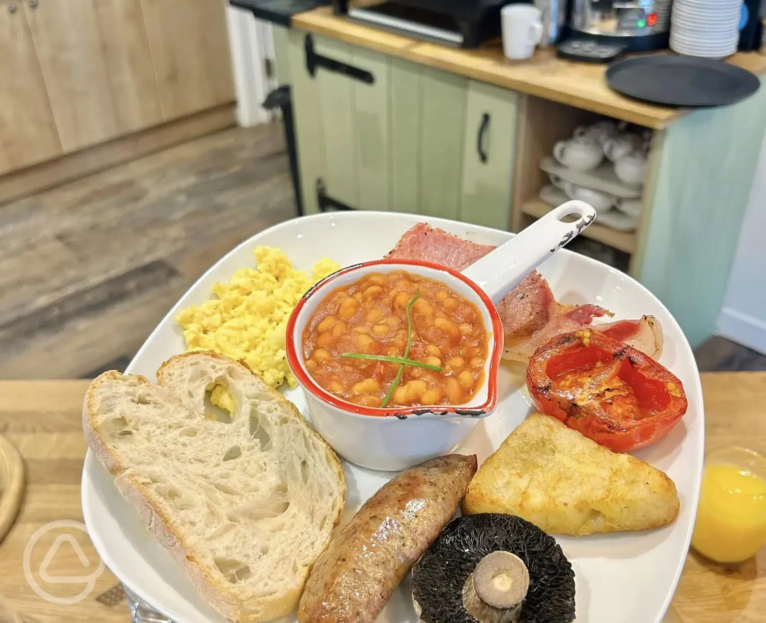 Breakfast available at the farm shop next door