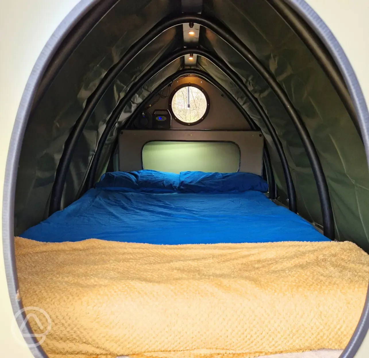 Lil' Cockup interior and bed