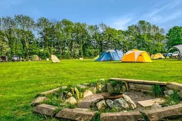 Tent only grass pitches at Kestrel Lodge Campsite