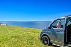 Non electric grass pitches with sea views