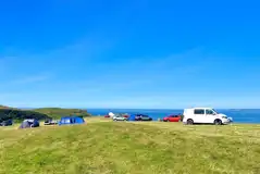 Non electric grass pitches with sea views