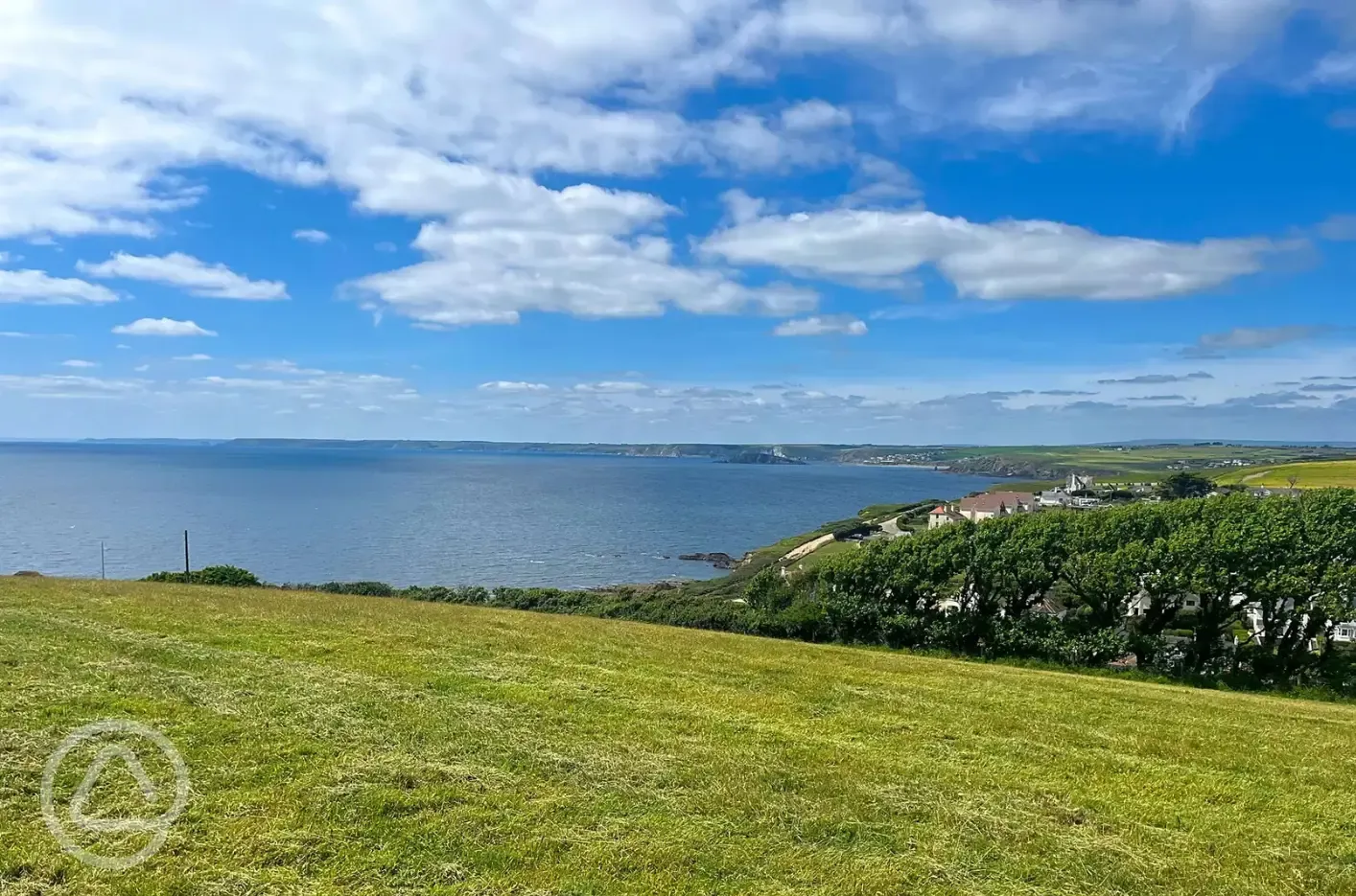 Non electric grass pitches with sea views