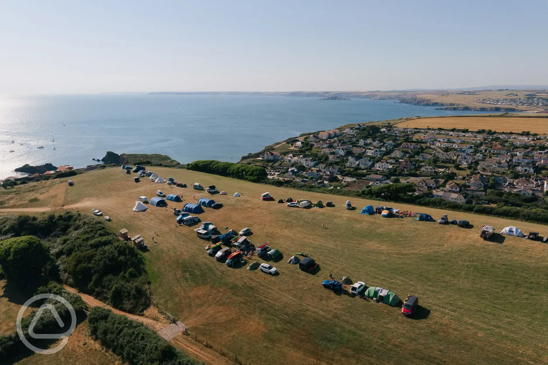 Aerial of the site and the sea 