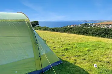 Non electric grass pitches with sea views