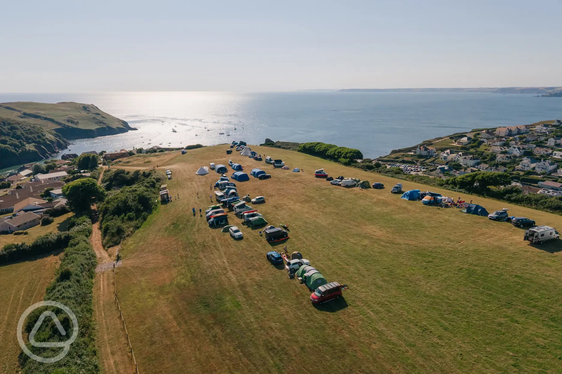 Aerial of the site and the sea 