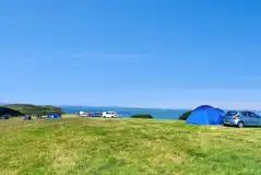 Non electric grass pitches with sea views