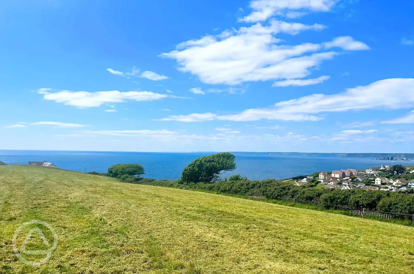 Non electric grass pitches with sea views