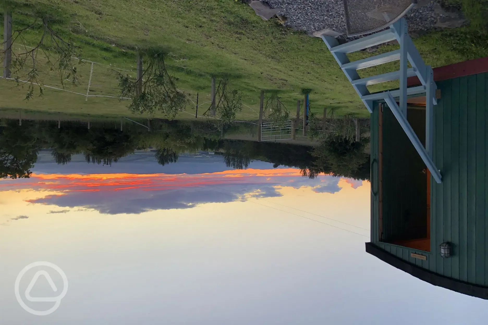 Bothy at sunset