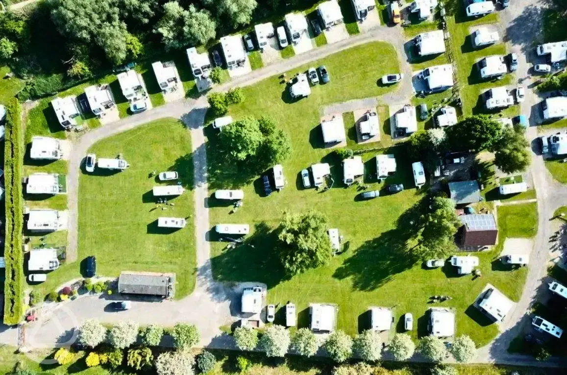 Bird's eye view of the campsite