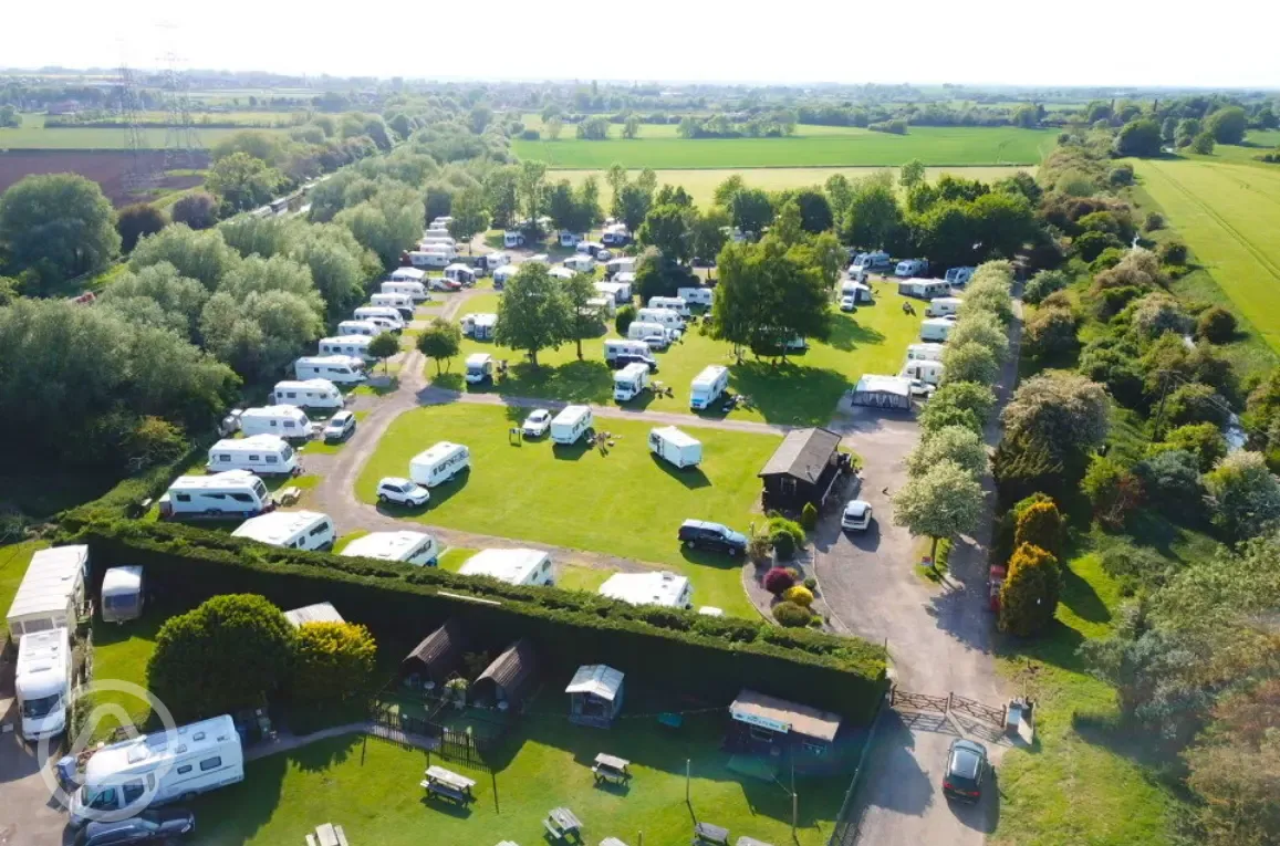 Aerial of the campsite