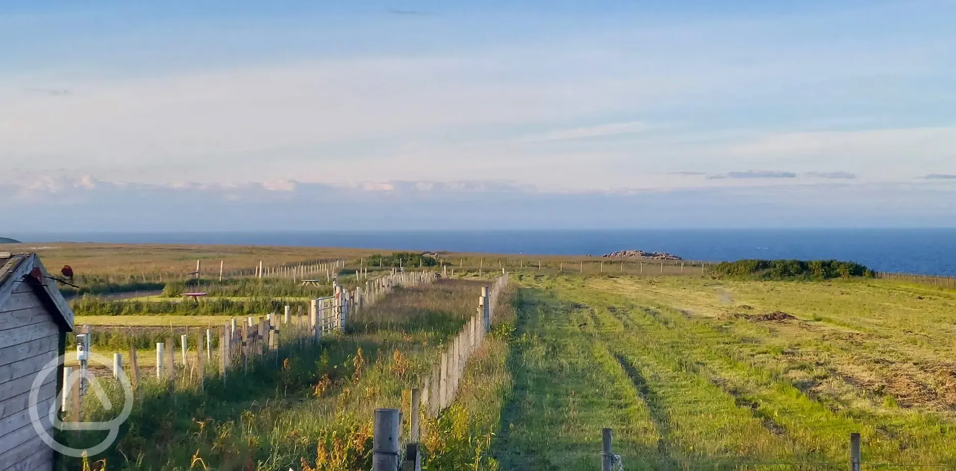 Sea views from the site