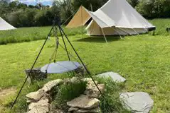 Bell tent and fire pit Bell tent and fire pit
