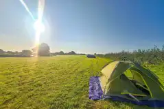 Non electric grass pitches in the main field at Stretton House Campsite Non electric grass pitches in the main field at Stretton House Campsite