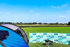 Tent on non electric grass pitch at Stretton House Campsite Tent on non electric grass pitch at Stretton House Campsite