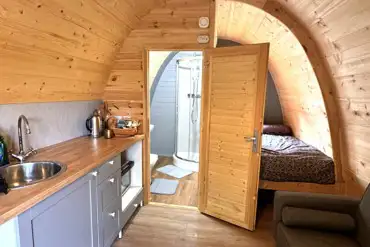 Glamping pod interior