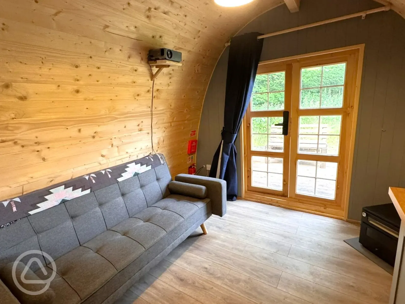 Glamping pod interior