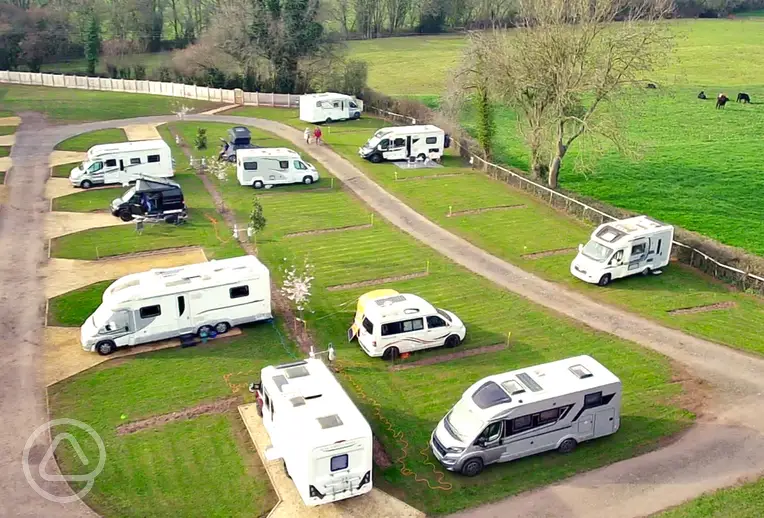 Aerial of The Rivers Edge in Abergavenny