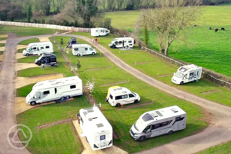 Aerial of The Rivers Edge in Abergavenny