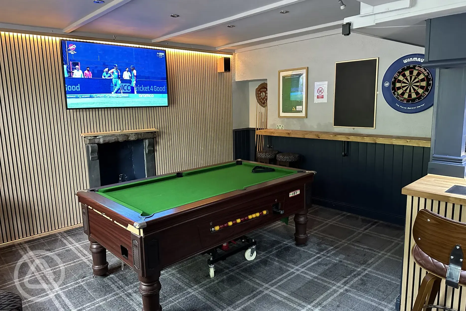 Pool table in the pub