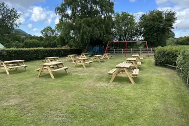 Pub garden with a play area