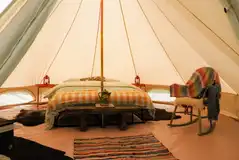 Furnished Bell Tent interior Furnished Bell Tent interior