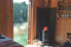 Shepherd's hut with a log burner Shepherd's hut with a log burner