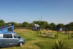 Non electric grass pitches at Trelay Campsite