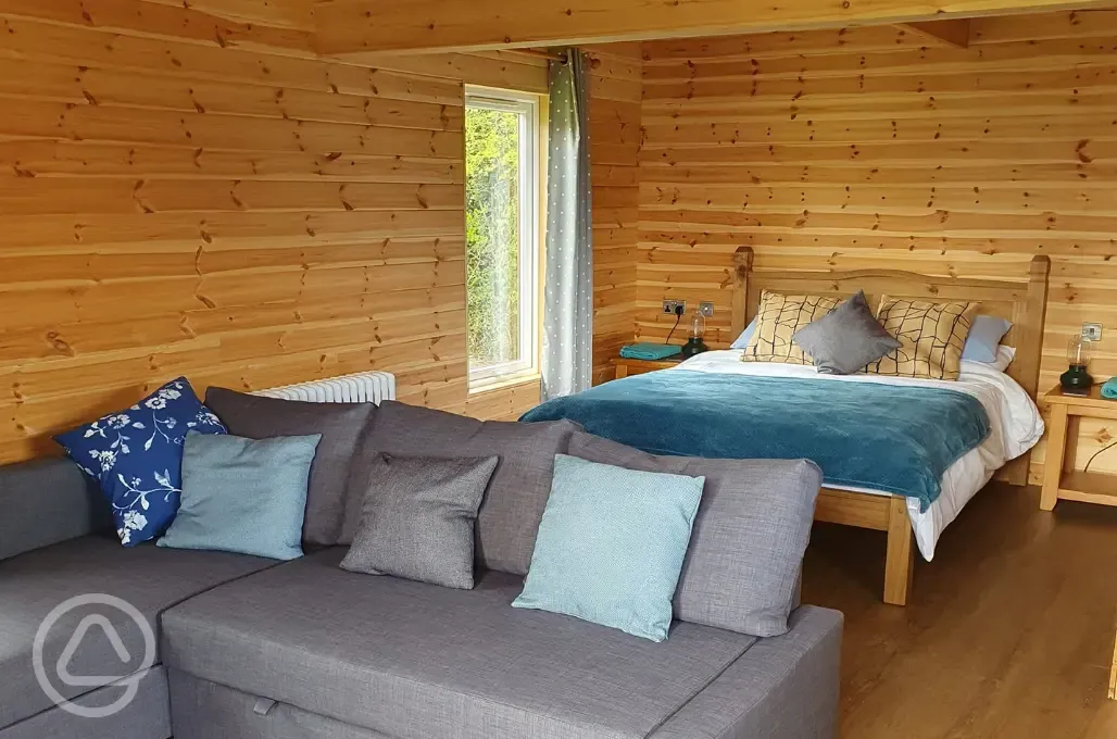 Glamping lodge interior