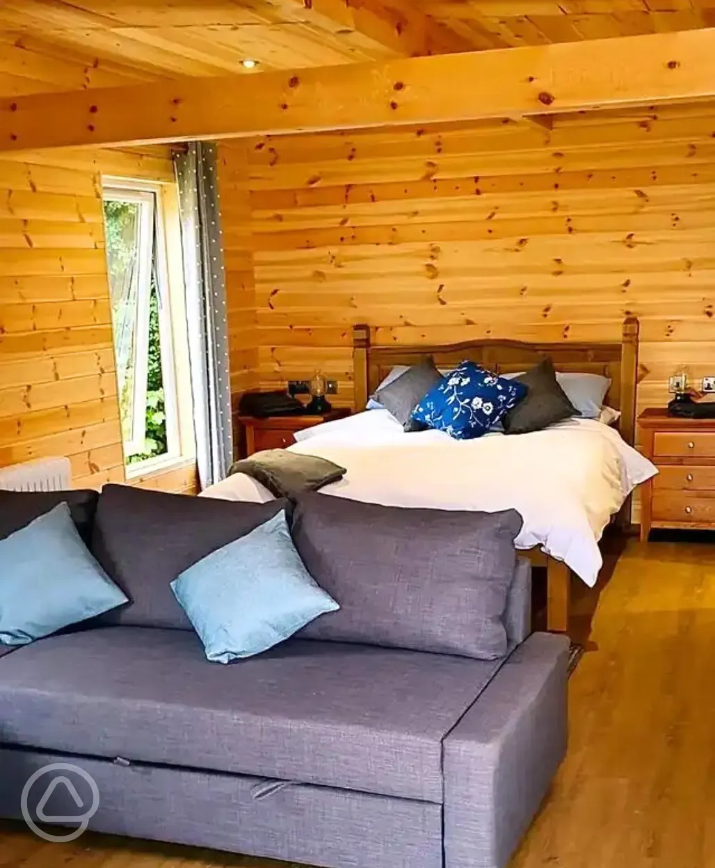 Glamping lodge interior