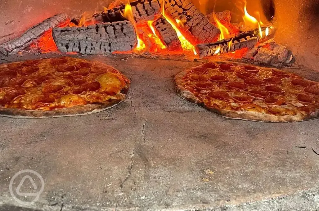 Wood-fired pizzas