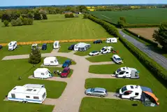 Aerial of Cherry Burton Leisure Park with hardstanding pitches Aerial of Cherry Burton Leisure Park with hardstanding pitches