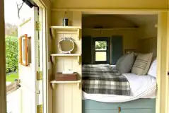 Shepherd's hut double bed