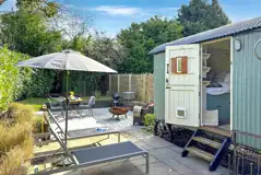 Shepherd's hut and private garden