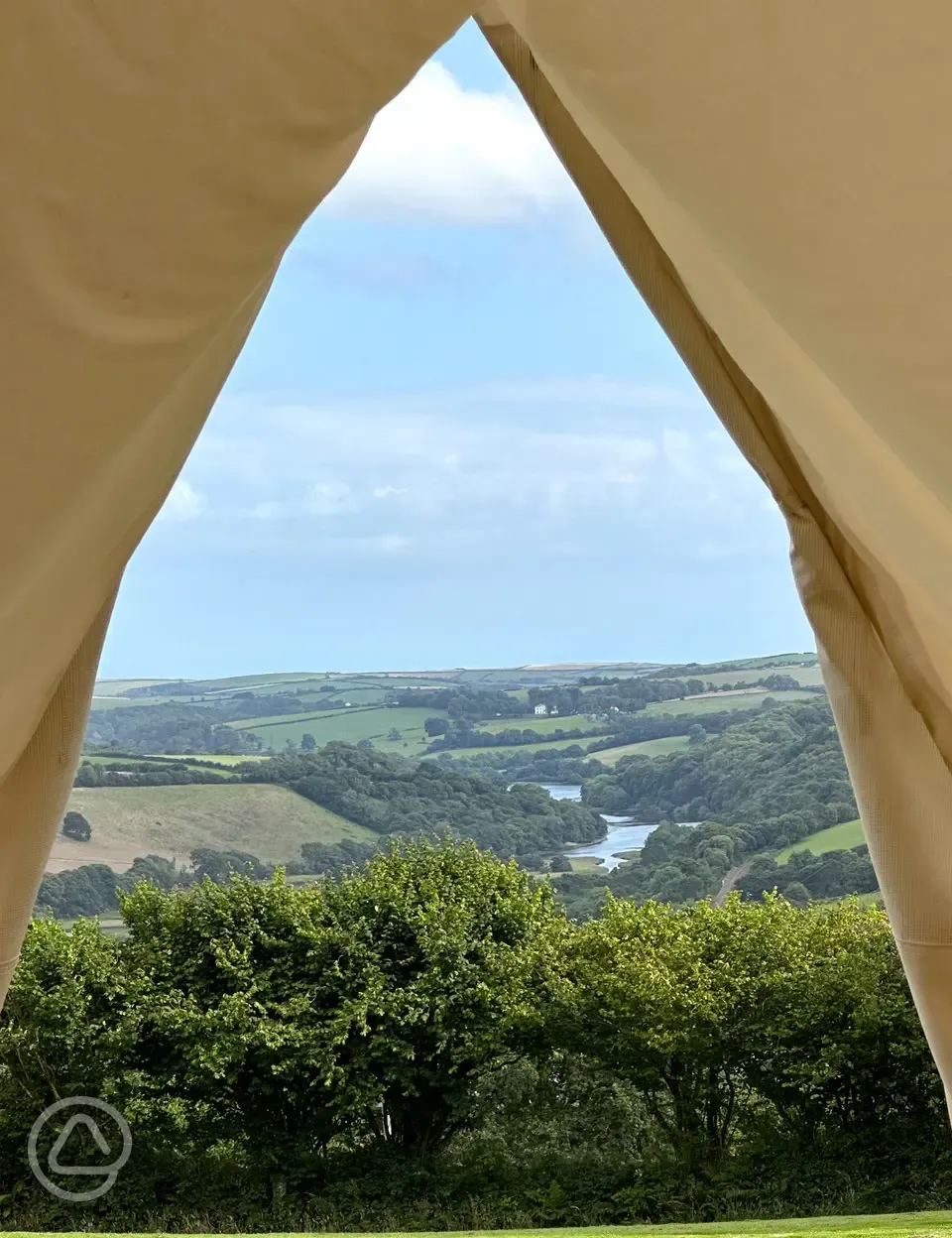 View from inside the bell tent 