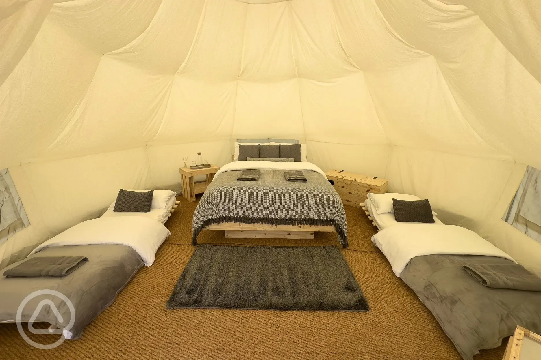 Bell tent interior 