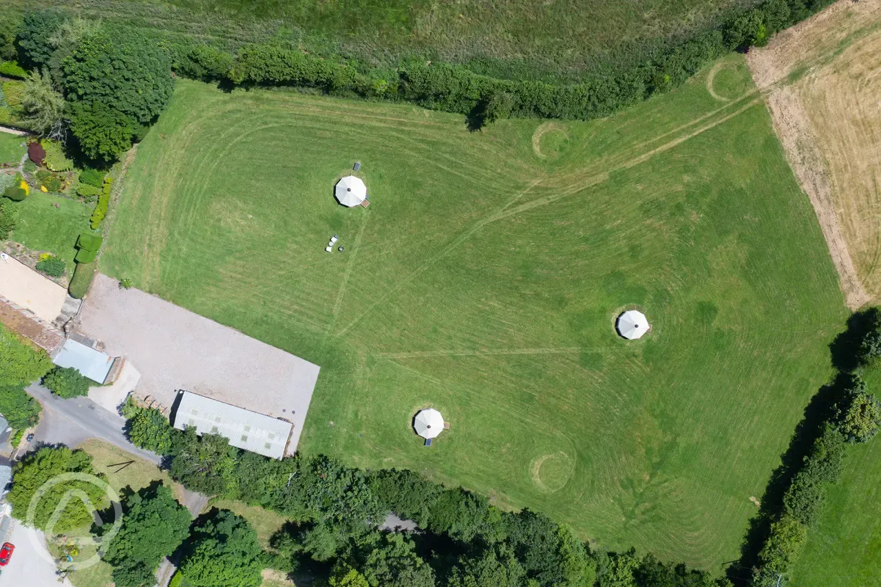 Bird's eye view of the site