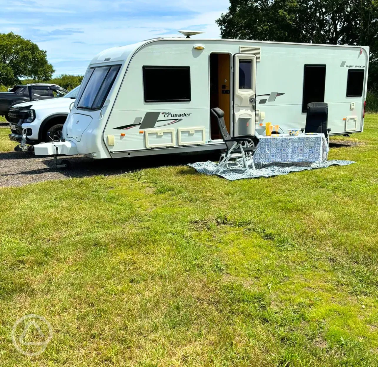 Fully serviced hardstanding pitches