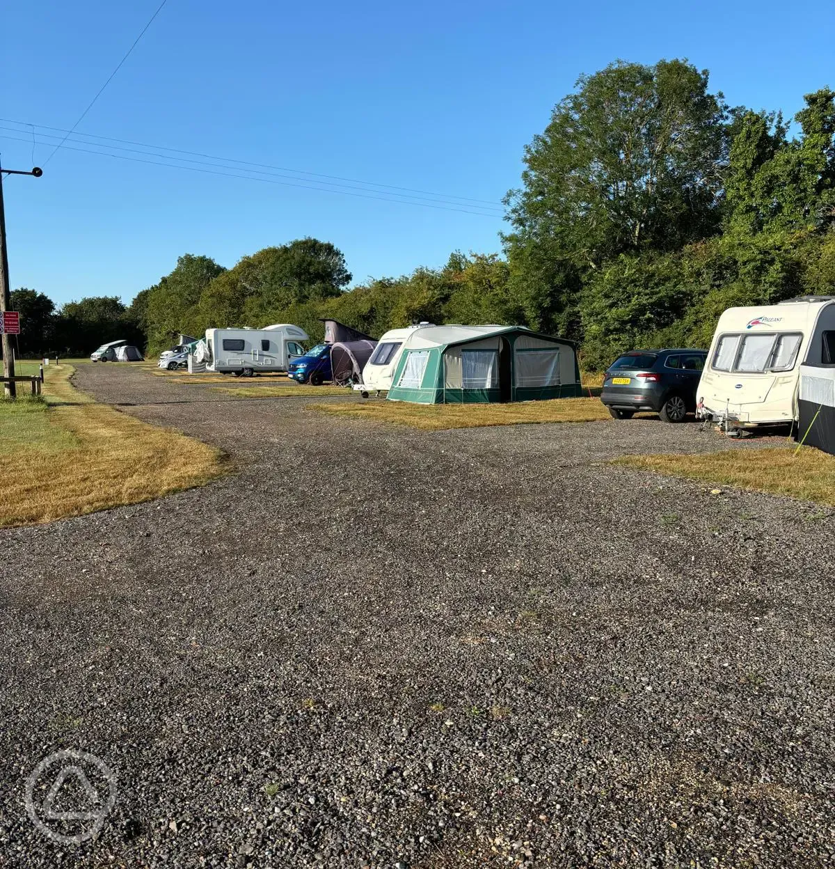 Fully serviced hardstanding pitches