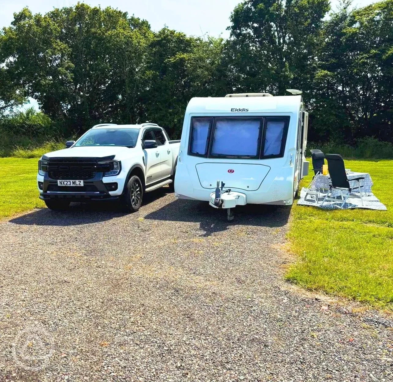 Fully serviced hardstanding pitches