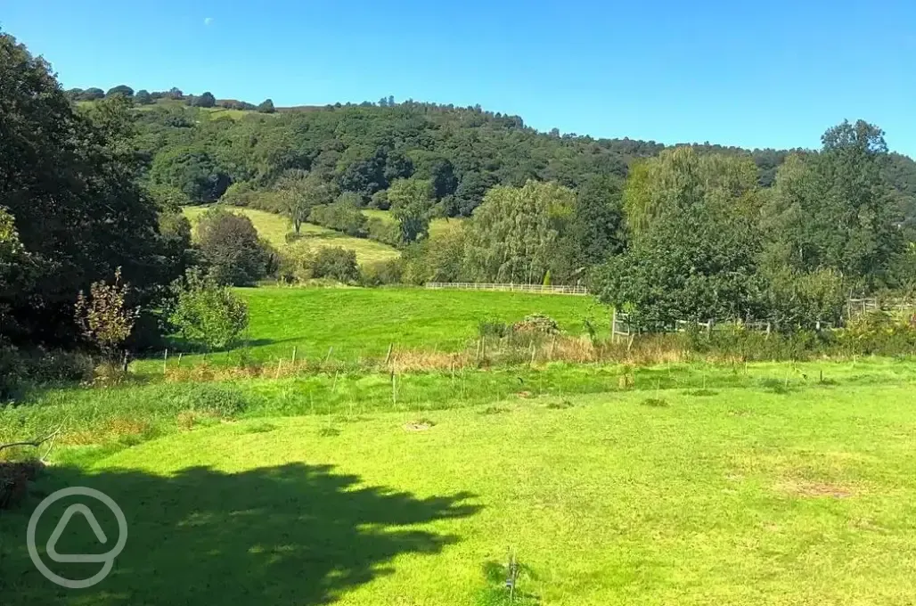 Non electric grass pitches with countryside views