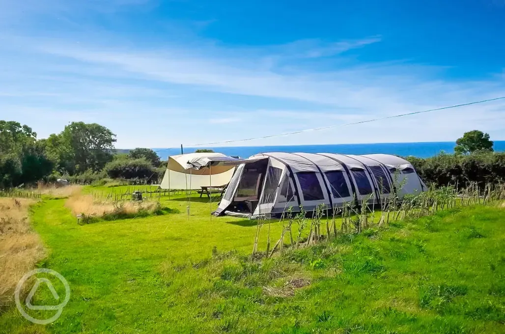 Sea view non electric grass tent pitches