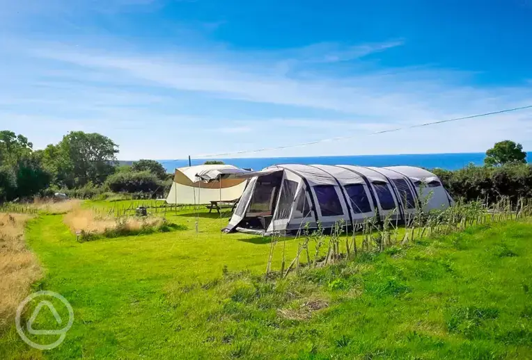 Sea view non electric grass tent pitches