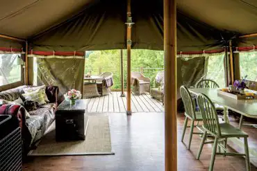 Safari tent interior