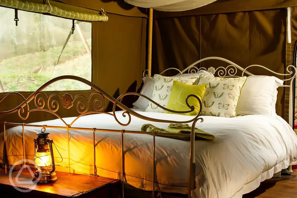 Safari tent double bedroom