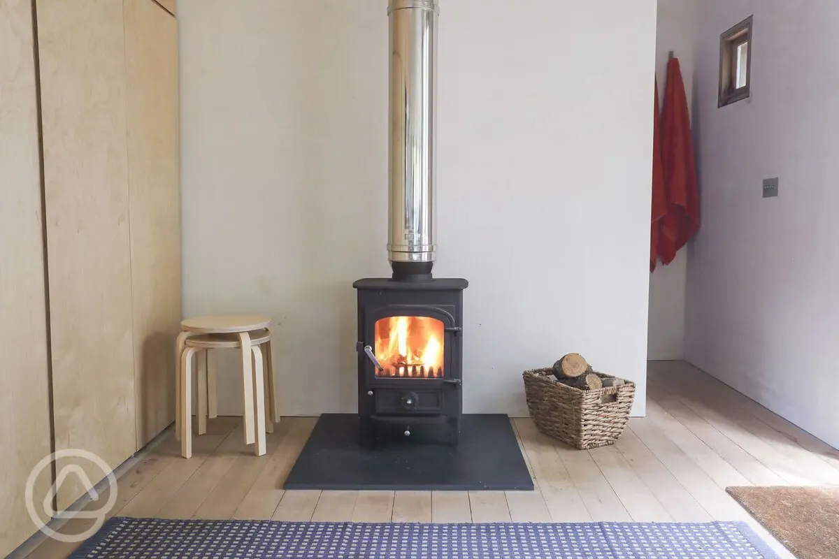 The Boat Shed log burner 