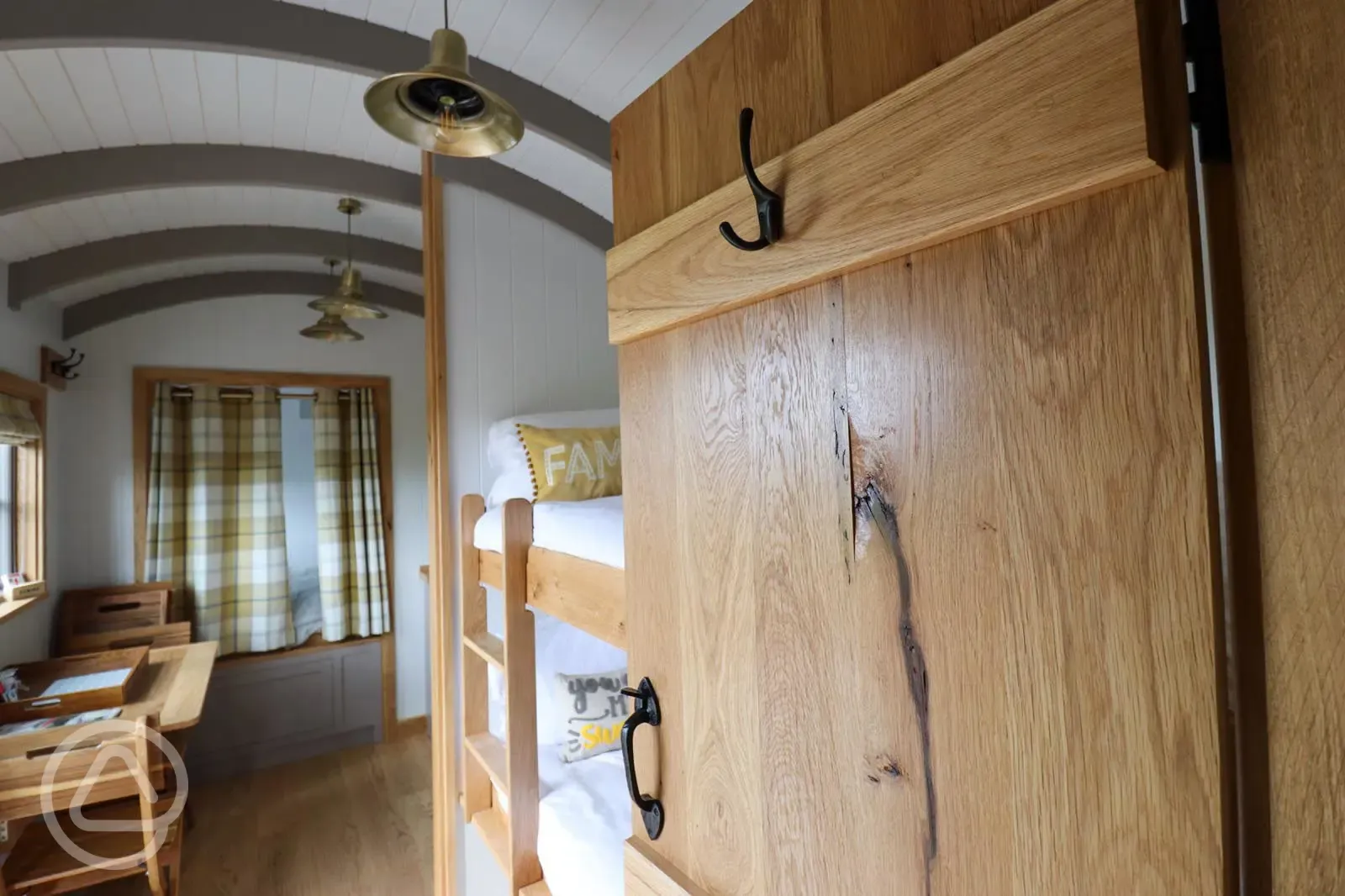 The Swaledale shepherd's hut bedroom